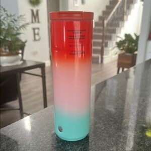 Red and Mint Gradient Tumbler